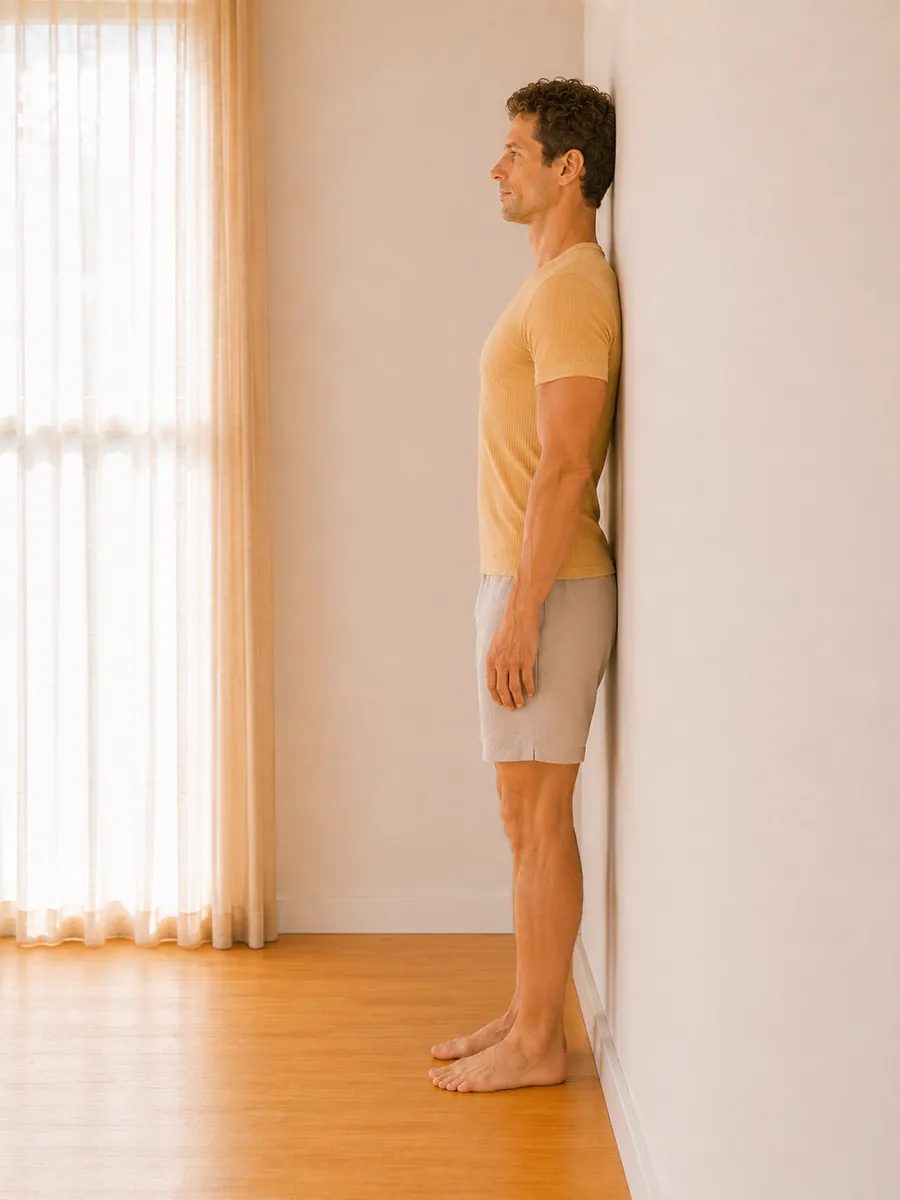 Uitvoering: Wand-houding (perfect rechtop)