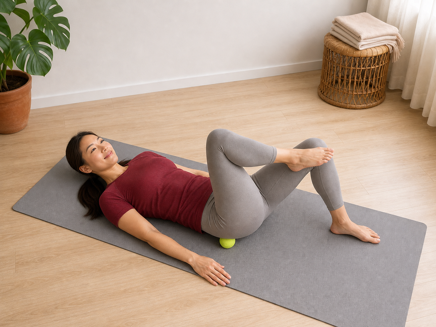 Uitvoering: Tennisbal, piriformis (diepe bilspier)
